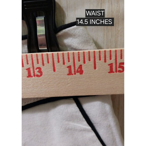 NWT Commense Womens White & Black Trim 100% Cotton Shirt + Shorts Set Size Med. - Picture 5 of 7